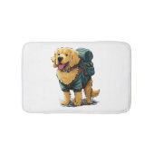Golden Retriever Wandelen en kamperen Badmat (Voorkant)