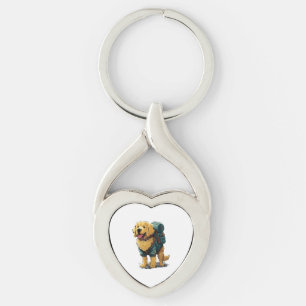 Golden Retriever Wandelen en kamperen Sleutelhanger