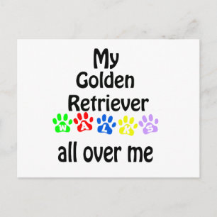 Golden Retriever wandelingen Ontwerp Briefkaart