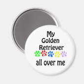 Golden Retriever wandelingen Ontwerp Magneet (Voorkant / Achterkant)