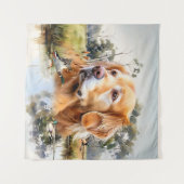 Golden Retriever Wandkleed (Voorkant (horizontaal))