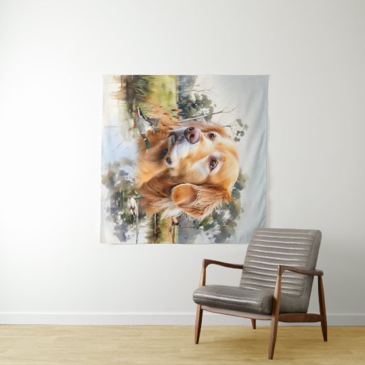 Golden Retriever Wandkleed (In Situ (horizontaal))