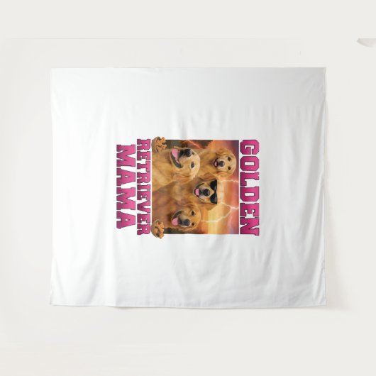 Golden Retriever Wandkleed (Voorkant (horizontaal))