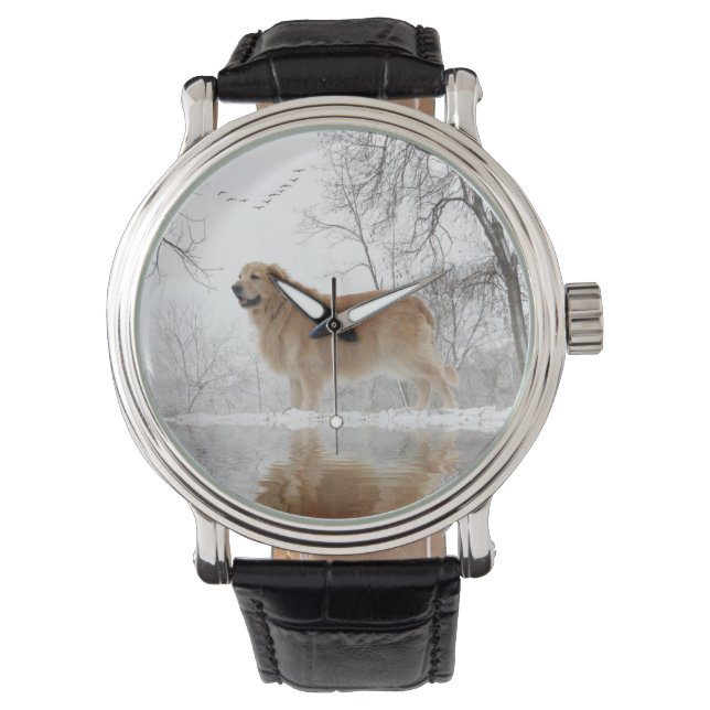 Golden Retriever Watch Horloge (Voorkant)