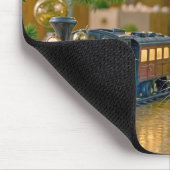 Golden Retriever Watching a Christmas Toy Train Muismat (Hoek)