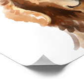 Golden Retriever Watercolor Illustration Dog Name Poster (Hoek)