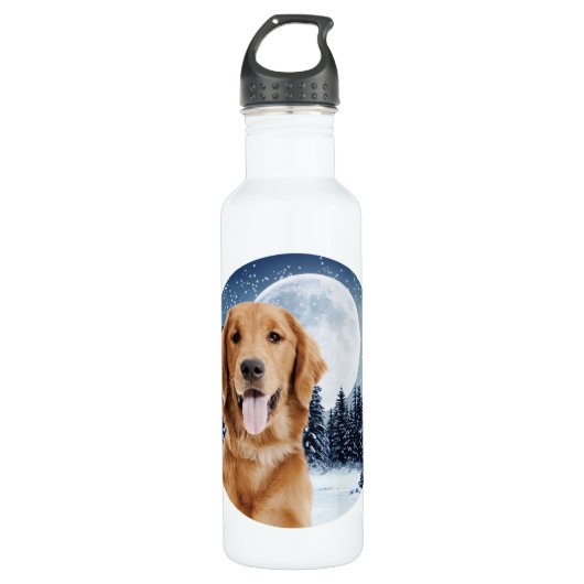 Golden Retriever Waterflesje Waterfles (Voorkant)