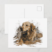 Golden Retriever watersport Briefkaart (Voorkant / Achterkant)
