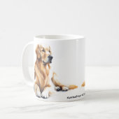 Golden Retriever Waterverf Ai Koffiemok (Voorkant links)