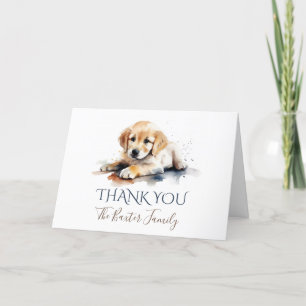 Golden Retriever Waterverf Dank u kaart