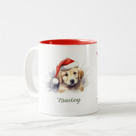 Golden Retriever Waterverf Kerst Mok