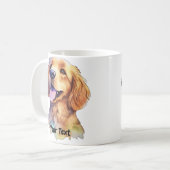 Golden Retriever-Waterverf Koffiemok (Voorkant links)