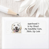 Golden Retriever waterverf label (Insitu)