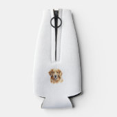 Golden Retriever waterverf print Hondenkunst cadea Flesjeskoeler (Achterkant)