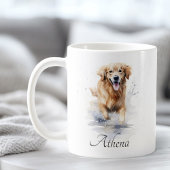 Golden retriever waterverf schilderen aangepaste t koffiemok