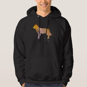 Golden Retriever Waterverf Silhouette Dark Hoodie