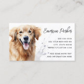 Golden retriever waterverf visitekaartje (Voorkant)