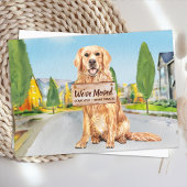 Golden Retriever We hebben Cute Dog Moving Aankondiging