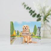 Golden Retriever We hebben Cute Dog Moving Aankondigingskaart (Staand voorkant)
