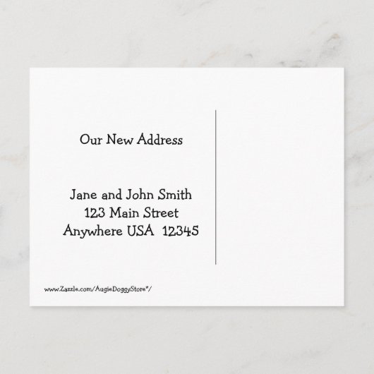 Golden Retriever We hebben een adreswijziging verp Aankondigingskaart (Achterkant)