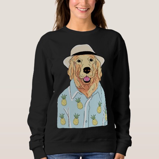 Golden Retriever Wearing Clothes Trui (Voorkant)