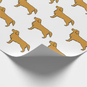 Golden Retriever Wedding Paper Cadeaupapier (Hoek)