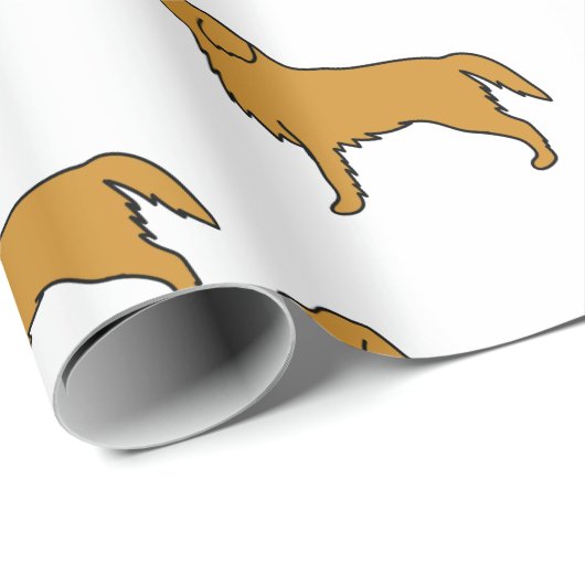 Golden Retriever Wedding Paper Cadeaupapier (Rol Hoek)