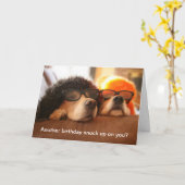 Golden Retriever Weer een 'Birthday'-Wenskaart Kaart (Gele Bloem)