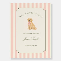 Golden Retriever Welkom Kleine Vriend Baby Shower