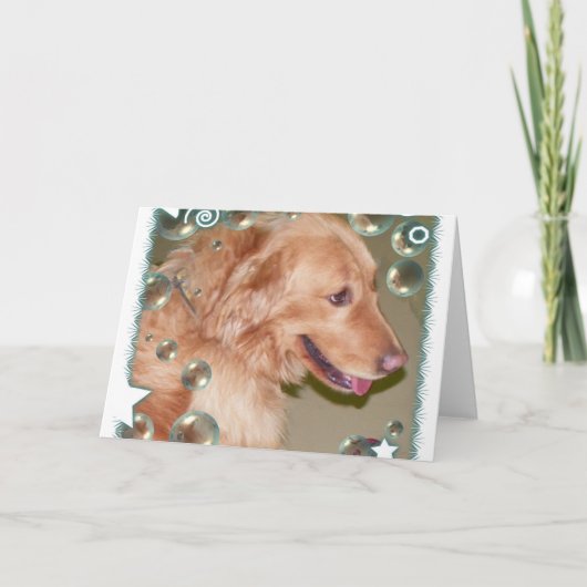 Golden Retriever wenskaart Kaart (Voorkant)