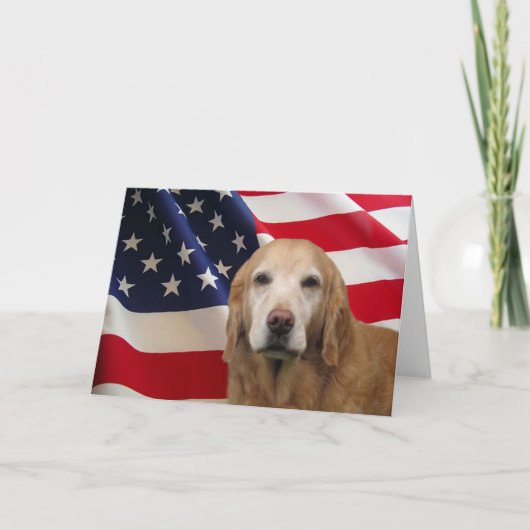 Golden Retriever Wenskaart Kaart (Voorkant)