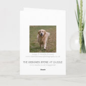 Golden Retriever Wenskaart Kaart (Achterkant)