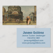 Golden Retriever Western Town Visitekaartje (Voorkant / Achterkant)