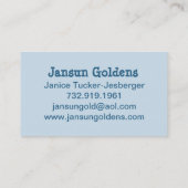 Golden Retriever Western Town Visitekaartje (Achterkant)