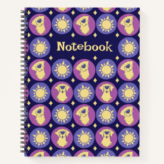 Golden Retriever Whimsical Sun Custom Notitieboek