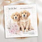 Golden Retriever Wij doen te roze bloemige hond br Servet