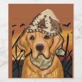 Golden Retriever Wijn Etiket (Enkel label)