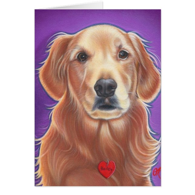 Golden Retriever Wild Dog Card (Voorkant)