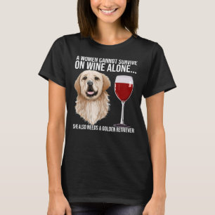Golden Retriever Wine T-shirt