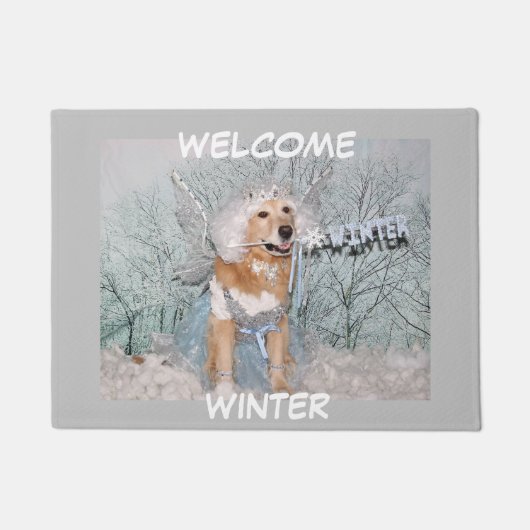 Golden Retriever Winter Fairy  Deurmat (Voorkant)