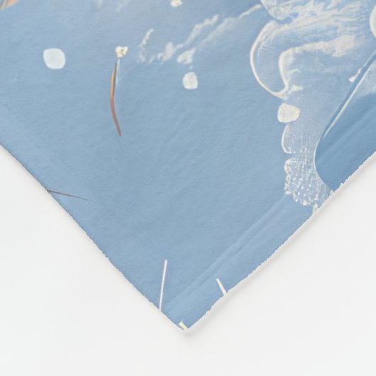 Golden Retriever Winter Wonderland Kerstvreugde Fleece Deken (Hoek)