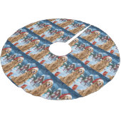 Golden Retriever Winter Wonderland Kerstvreugde Kerstboom Rok (Gekanteld)