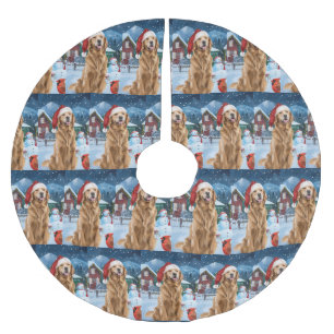 Golden Retriever Winter Wonderland Kerstvreugde Kerstboom Rok