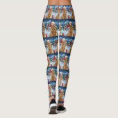 Golden Retriever Winter Wonderland Kerstvreugde Leggings (Achterkant)