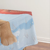 Golden Retriever Winter Wonderland Kerstvreugde Tafelkleed (Voorbeeld)