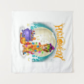 Golden Retriever Witch Costumes  Halloween Lights Wandkleed (Voorkant (horizontaal))