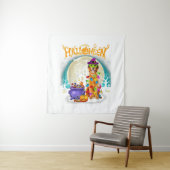 Golden Retriever Witch Costumes  Halloween Lights Wandkleed (In situ)