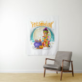 Golden Retriever Witch Costumes  Halloween Lights Wandkleed (In situ)