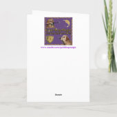 Golden Retriever Witchin' Halloween Feestdagen Kaart (Achterkant)