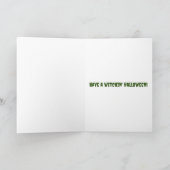 Golden Retriever Witchin' Halloween Feestdagen Kaart (Binnen)